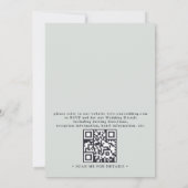 Sunflower Peony Floral Eucalyptus QR Code Wedding Kaart (Achterkant)