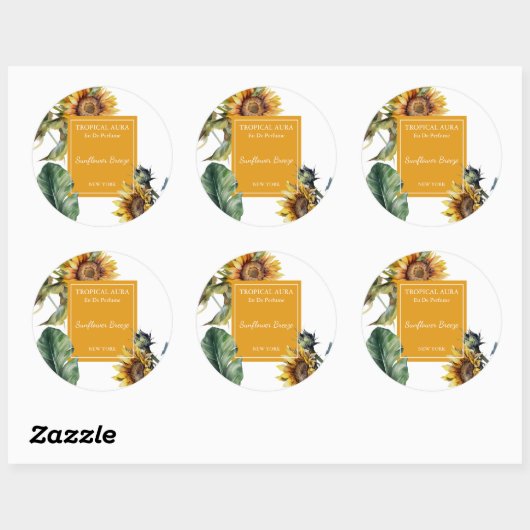 Sunflower Perfume Label (Vel)
