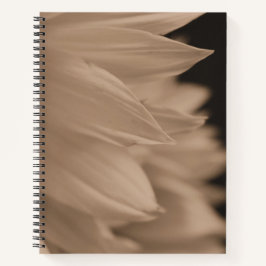 Sunflower Petals in Sepia Tone  Notitieboek