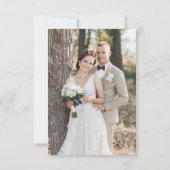 Sunflower Photo Wedding Bedankkaart (Achterkant)