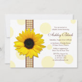 Sunflower Polka Dot Bridal Shower Kaart (Voorkant)