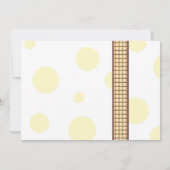Sunflower Polka Dot Bridal Shower Kaart (Achterkant)