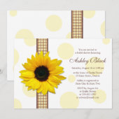 Sunflower Polka Dot Bridal Shower Kaart (Voorkant / Achterkant)