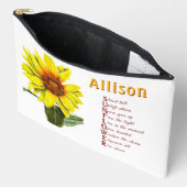 Sunflower Positive Encouragement Cosmetic Bag Etui (Open)
