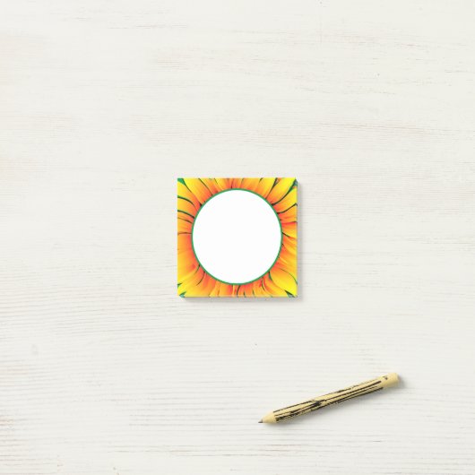Sunflower Post het merkt zonneschijn op Post-it® Notes (Op bureau)
