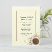 Sunflower Post Wedding Invitations Kaart (Staand voorkant)