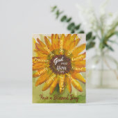Sunflower Postcard Feestdagenkaart (Staand voorkant)