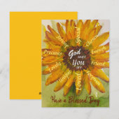 Sunflower Postcard Feestdagenkaart (Voorkant / Achterkant)