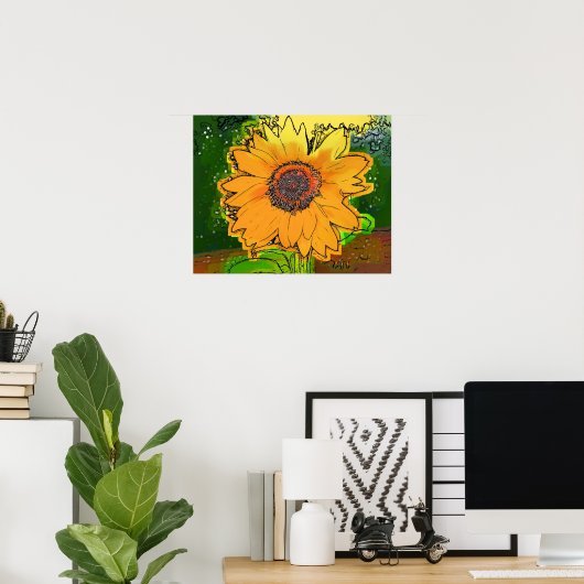 SUNFLOWER POSTER (Thuiskantoor)