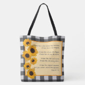 Sunflower Praise Tote Tote Bag (Achterkant)