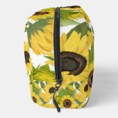 Sunflower Print Customized Canvas Accessory Bag Toilettasje (Rechts)