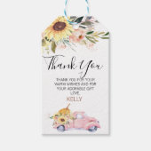Sunflower Pumpkin Truck Baby shower Dank u Cadeaulabel (Voorkant)