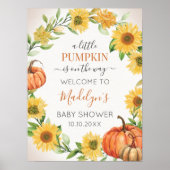 Sunflower & Pumpkin welkomstteken Poster (Voorkant)