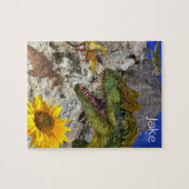 Sunflower Puzzles Dinosaur Floral Legpuzzel (Horizontaal)