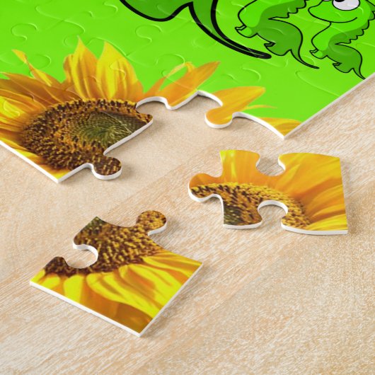 Sunflower Puzzles Floral Dinosaur Legpuzzel (Zijkant)