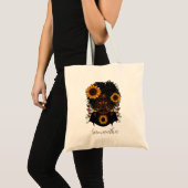 Sunflower Queen Afro Woman Tote Bag (Voorkant (product))