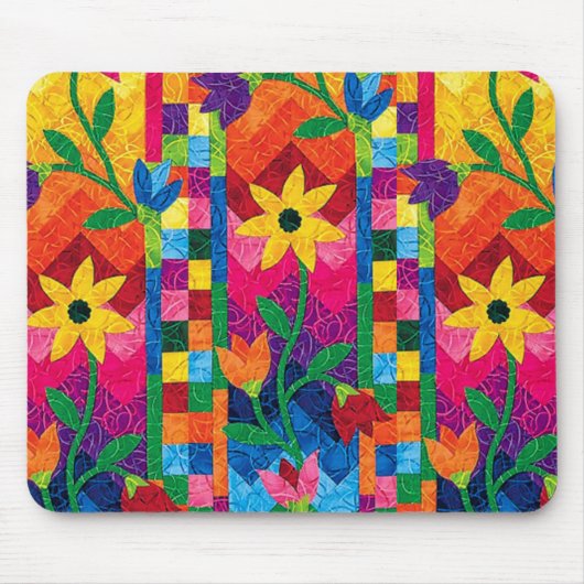 Sunflower Quilt Mousepad Muismat (Voorkant)