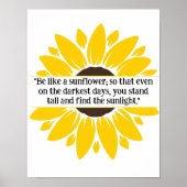 Sunflower Quote Poster for Office or Classroom (Voorkant)