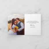 Sunflower Red Rose Blauwgroen Rustic Wood vouwt br Bedankkaart (Binnen)