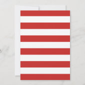 Sunflower Red Stripe Gradupe Party Kaart (Achterkant)