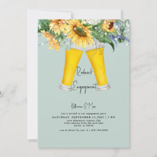 Sunflower Redneck Turquoise verlovingsfeest Kaart
