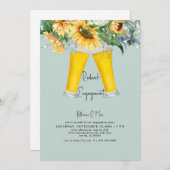 Sunflower Redneck Turquoise verlovingsfeest Kaart (Voorkant / Achterkant)
