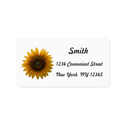 Sunflower Return Address Label (Voorkant)