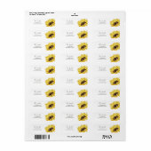 Sunflower Return Address Label Mason Jars Rustic (Full Sheet)