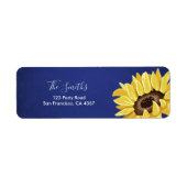Sunflower Return Address Label Mason Jars Rustic (Voorkant)