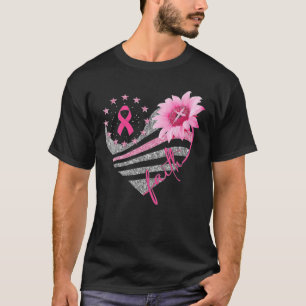 Sunflower Ribbon Faith Breast Cancer T-shirt