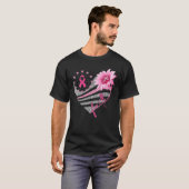 Sunflower Ribbon Faith Breast Cancer T-shirt (Voorkant volledig)
