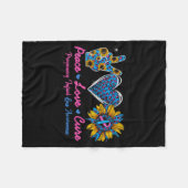 Sunflower Ribbon Pregnancy Infant Loss Awareness C Fleece Deken (Voorkant (Horizontaal))