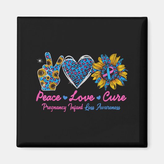 Sunflower Ribbon Pregnancy Infant Loss Awareness C Magneet (Voorkant)