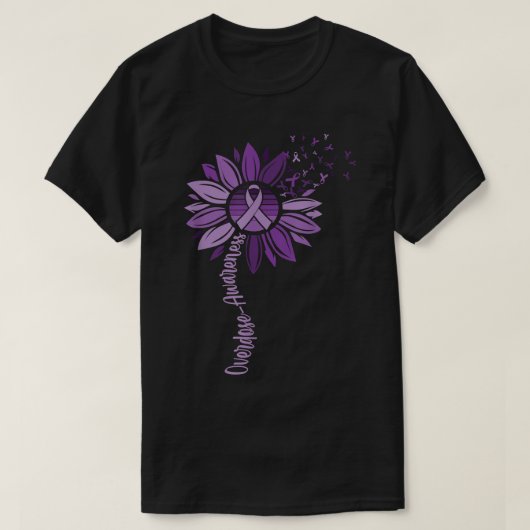 Sunflower Ribbons Overdosis Awareness Copy T-shirt (Design voorkant)
