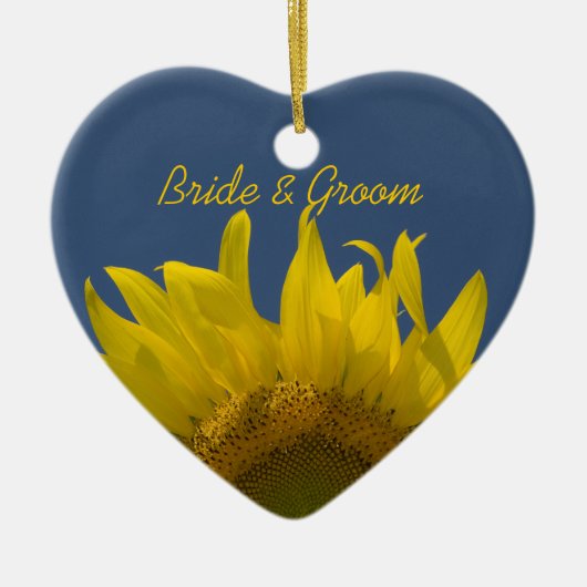 Sunflower Rising Wedding Keramisch Ornament (Voorkant)