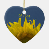 Sunflower Rising Wedding Keramisch Ornament (Achterkant)