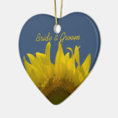 Sunflower Rising Wedding Keramisch Ornament (Links)