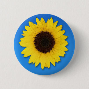 SUNFLOWER RONDE BUTTON 5,7 CM