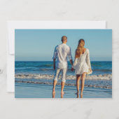 Sunflower rose wedding photo Save The Date Card (Achterkant)