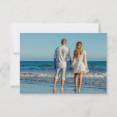 Sunflower rose wedding photo Save The Date Card (Achterkant)