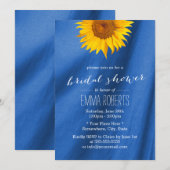 Sunflower Royal Blue Fabric Vrijgezellenfeest Kaart (Voorkant / Achterkant)