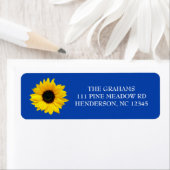 Sunflower Royal Blue Return-label Etiket (Insitu)