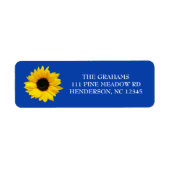 Sunflower Royal Blue Return-label Etiket (Voorkant)