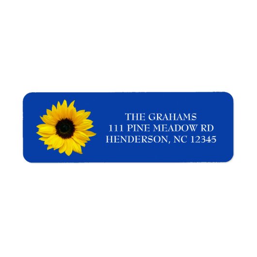 Sunflower Royal Blue Return-label Etiket (Voorkant)