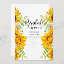 Sunflower Rozen Bridal Shower Invitation