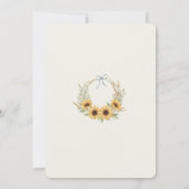 Sunflower Rustic Baby Shower Invitation Kaart (Achterkant)