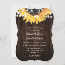Sunflower Rustic Barn Wood Wedding