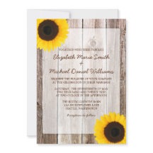 Sunflower Rustic Barn Wood Wedding