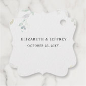 Sunflower Rustic Elegant Geometric Gold Wedding Bedankjes Labels (Achterkant)