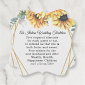 Sunflower Rustic Elegant Geometric Gold Wedding Bedankjes Labels (Voorkant)